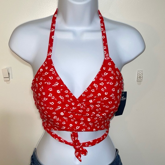 Hollister Other - 💸💸Red and White Wrap around Bikini Halter top. 🏷
